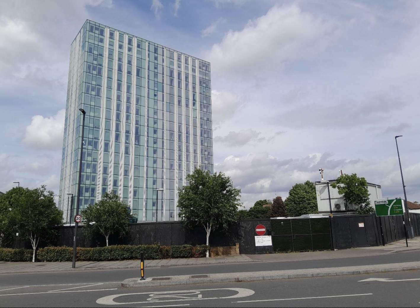 View of the site from south west