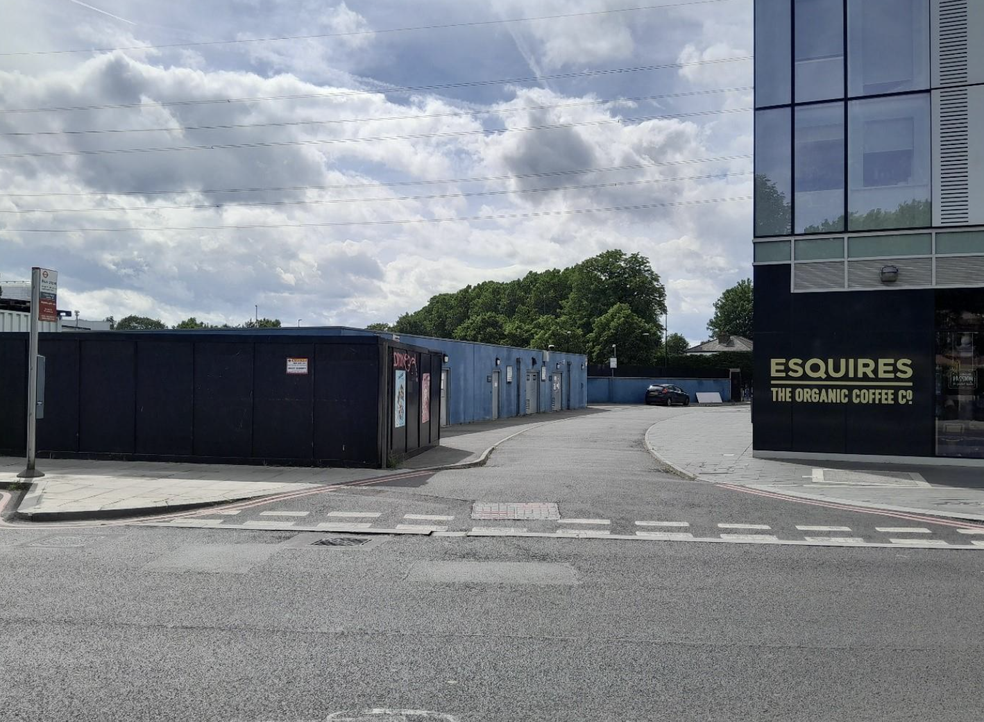 View of the site from north east