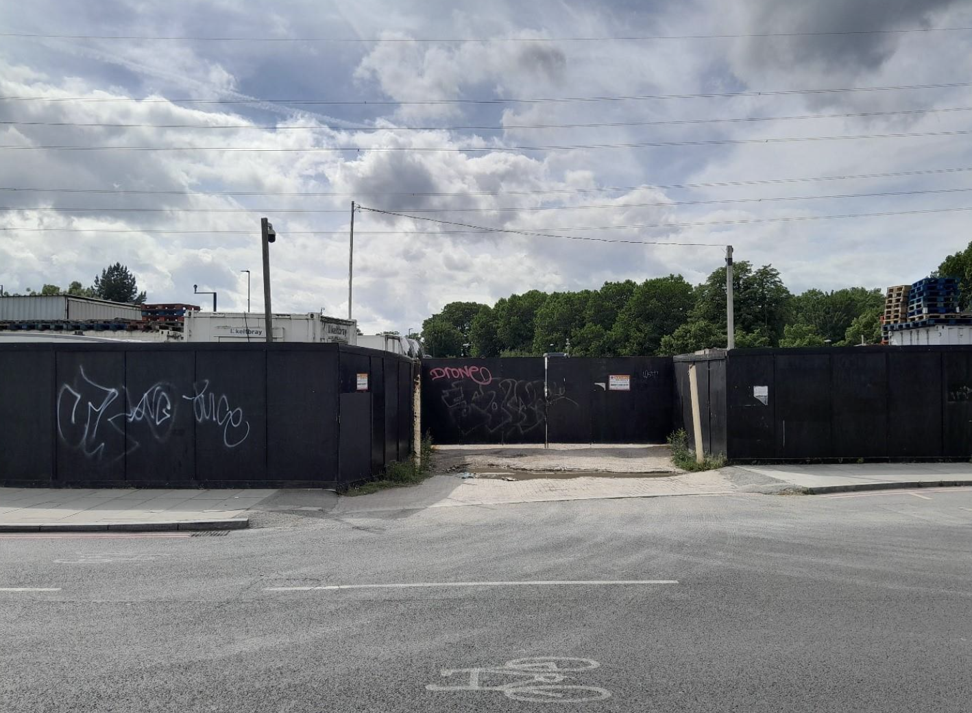 View of the site from the east