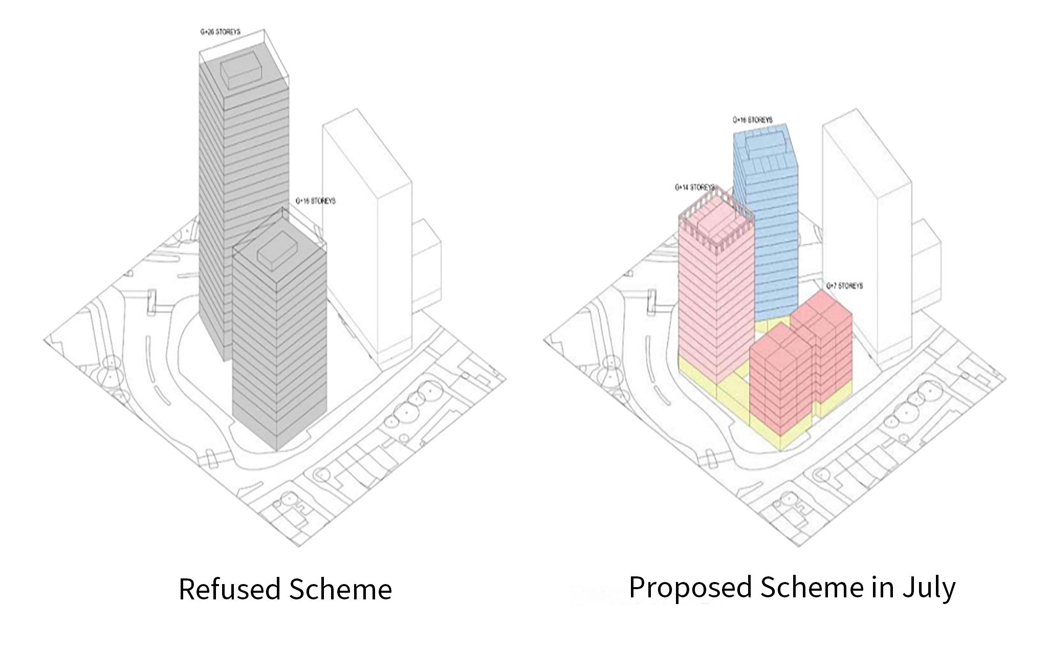 Refused Scheme and early Proposed Scheme